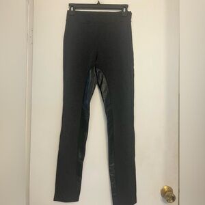 Theory full length legging with lamb leather detailing ladies small flawed